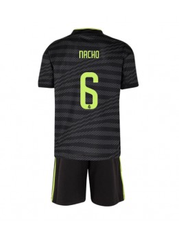Real Madrid Nacho #6 Ausweichtrikot für Kinder 2022-23 Kurzarm (+ Kurze Hosen)